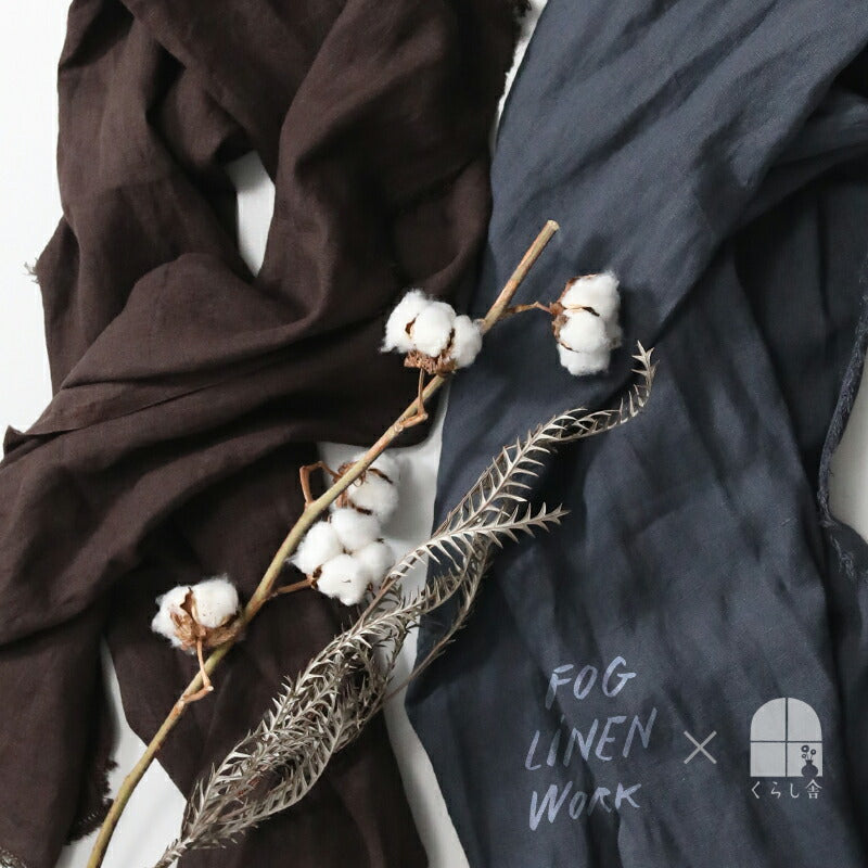 くらし舎 × fog linen work リリー フレンチスリーブ ナイトシャツ