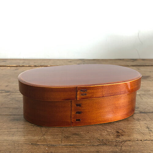 松野屋 春慶塗 丸小判弁当箱