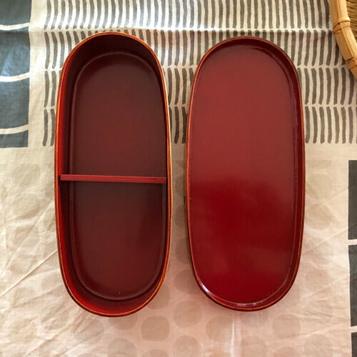 松野屋 春慶塗 長小判弁当箱