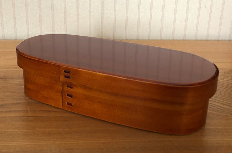 松野屋 春慶塗 長小判弁当箱