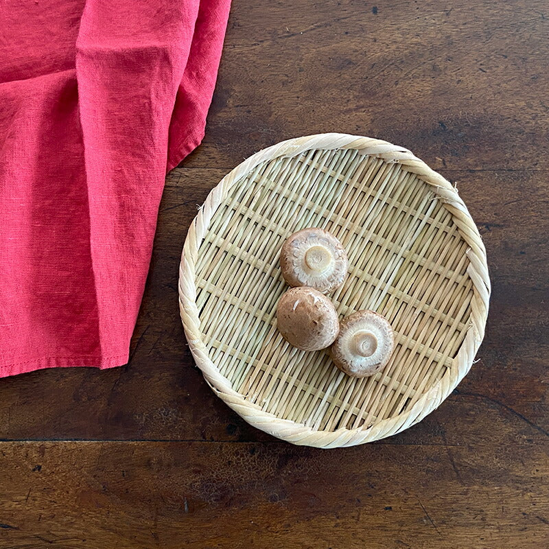 松野屋 丸盆ざる 7寸 直径21cm