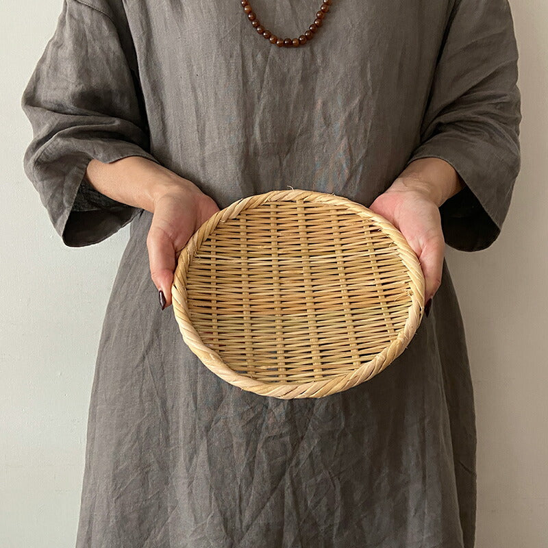 松野屋 丸盆ざる 7寸 直径21cm