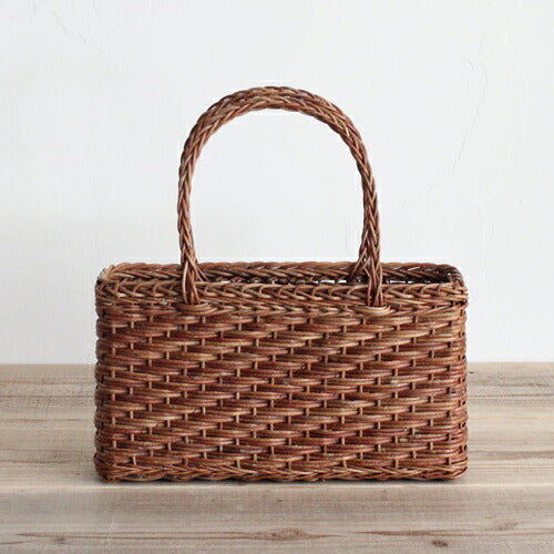 Matsunoya Akebia Vine Two-Handle Square Basket Bag