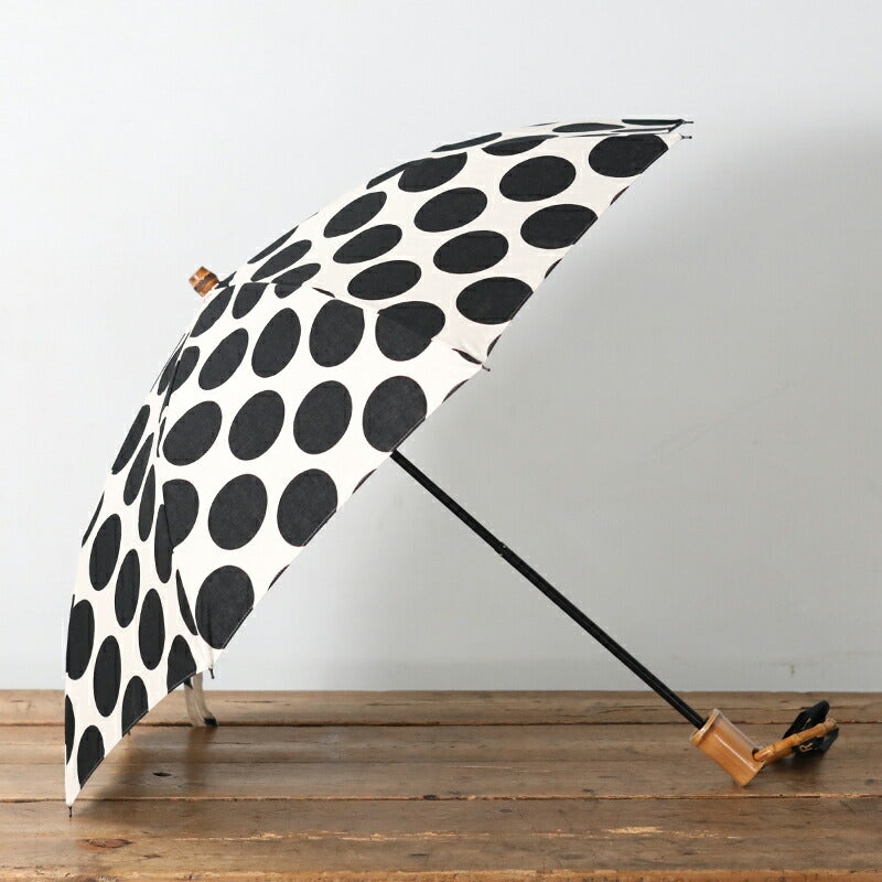 SUR MER For all weathers Foldable cotton linen canvas large polka dot print