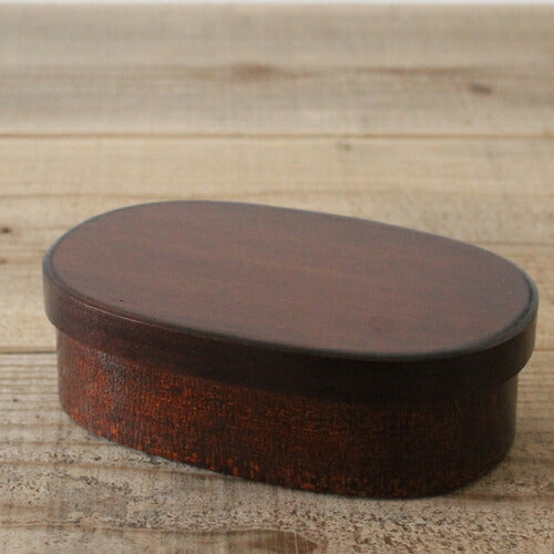 松野屋 松野屋 すり漆丸小判弁当箱 大（長野産）