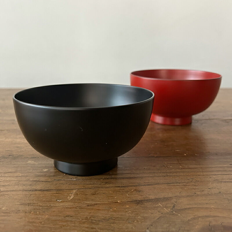 漆琳堂 越前硬漆 一乗椀 4寸 朱 赤 黒