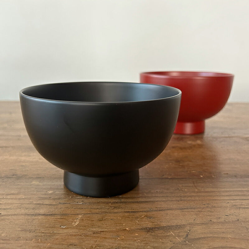 漆琳堂 越前硬漆 一乗椀 4.5寸 朱 赤 黒