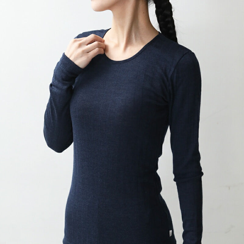 joha ウールシルク 長袖アンダーシャツ EMILY Sサイズ