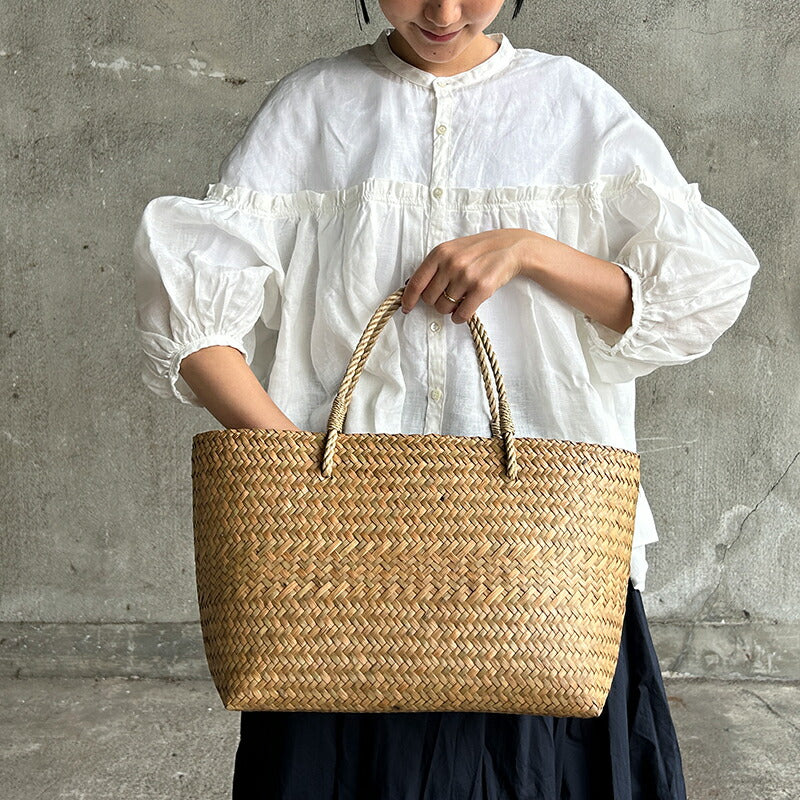 Water Hyacinth Oval Basket Bag M