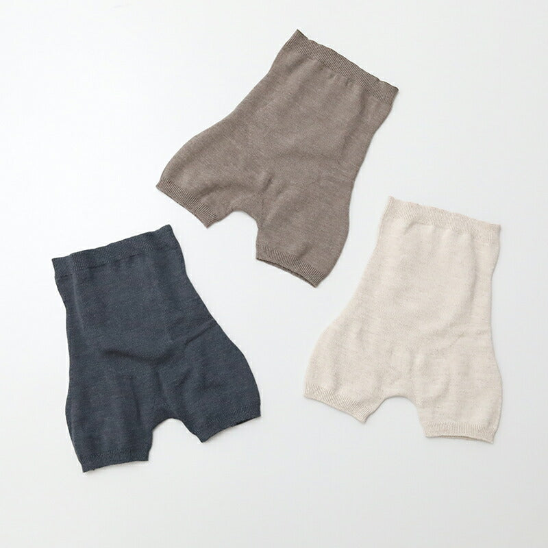 kontex ぬいめのないウールコットンのはらまきパンツ