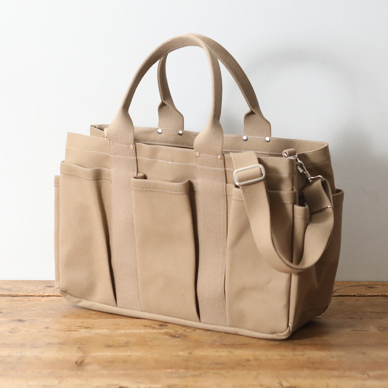 松野屋 スレッドライン ヘビーキャンバスツールトートショルダー付 M