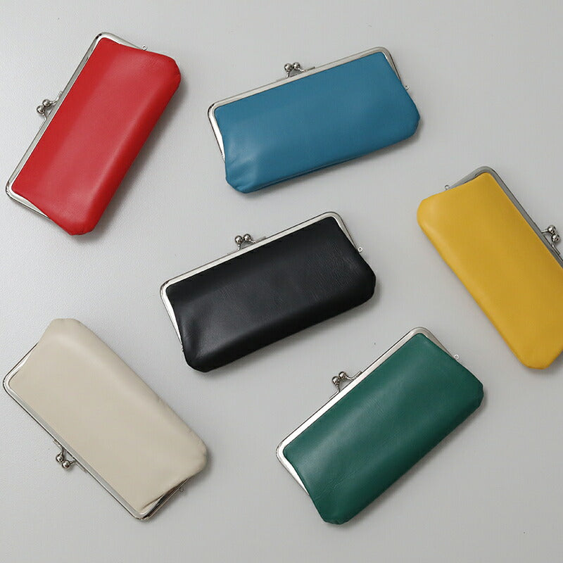 松野屋 牛革 がま口 長財布