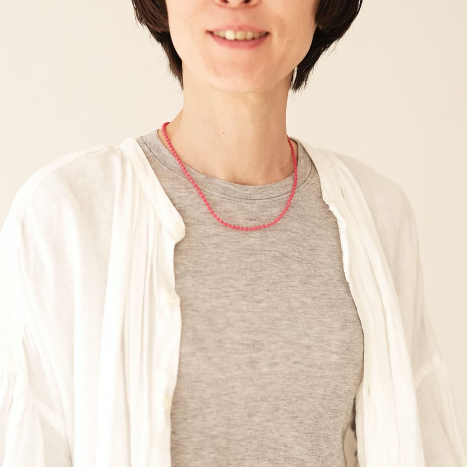 Triple O Microsphere Necklace, Cupro 45cm