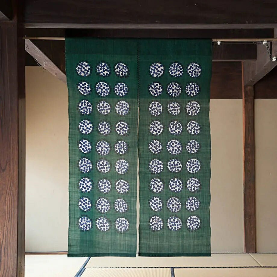 よつめ染布舎 紫陽花 墨染のれん