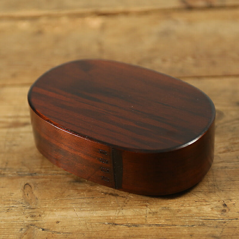 曲げわっぱ すり漆弁当箱 1段