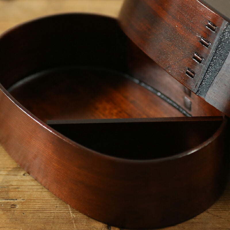 曲げわっぱ すり漆弁当箱 1段