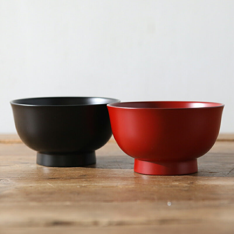 漆琳堂 越前硬漆 朝倉椀 4寸 ペアセット 2個入り 黒 朱