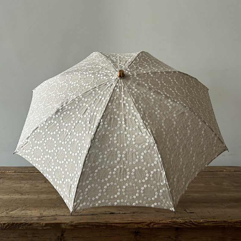 SUR MER Parasol Folding Linen Embroidery Hoop Dots