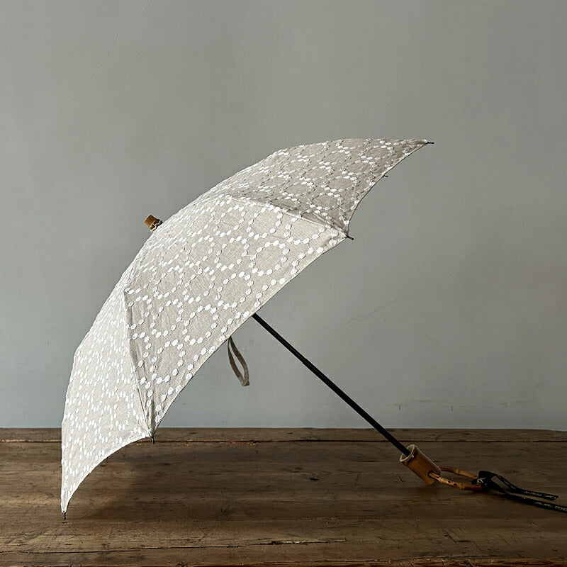 SUR MER Parasol Folding Linen Embroidery Hoop Dots