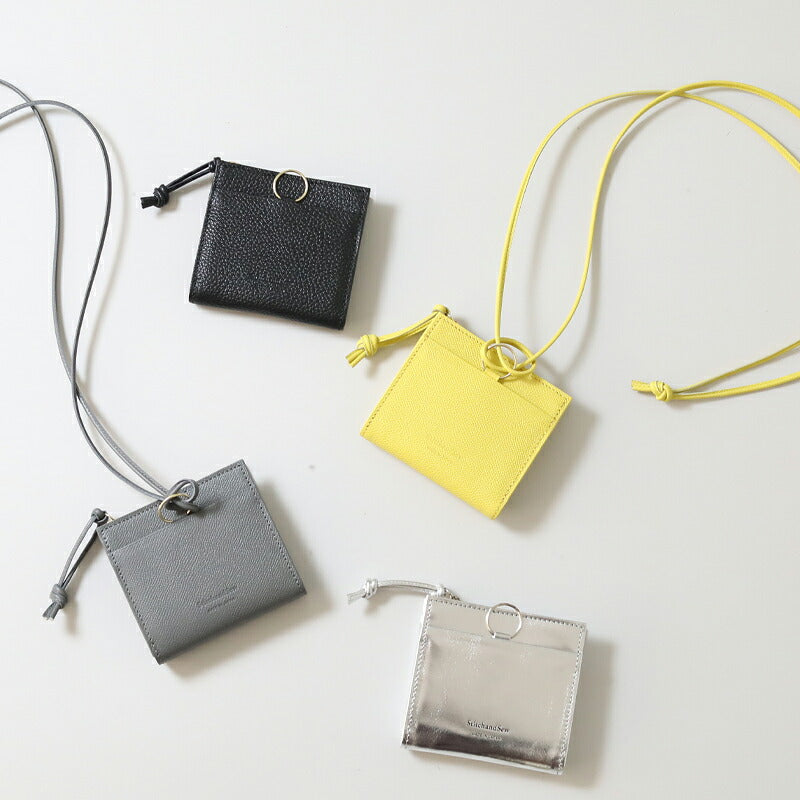 StitchandSew Lジップのお財布  牛革 本革 レザー財布 L型