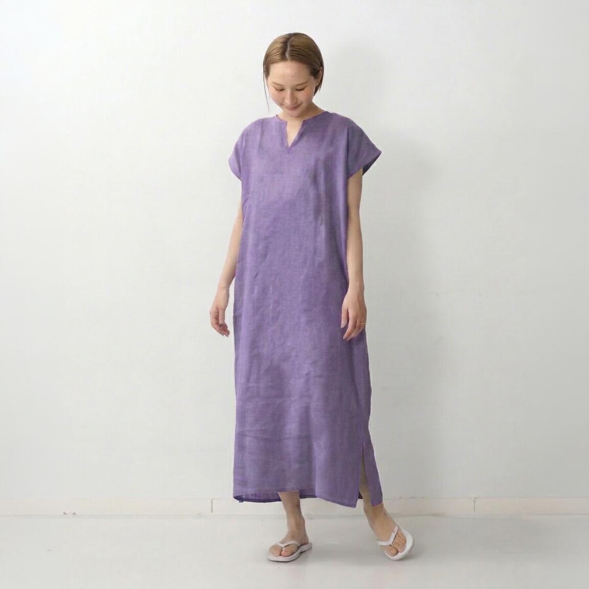 fog linen work ×くらし舎 リリーフレンチスリーブ ナイトシャツ くらし舎 × fog linen work リリー フレンチスリーブ ナイトシャツ